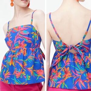 NWT J. Crew Tropical Tie-Back Strappy Top - Size 6P